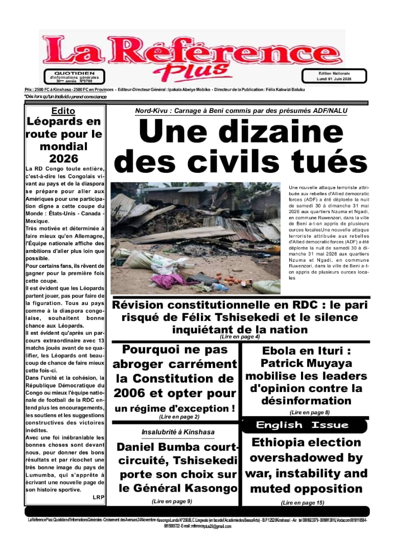 Nord-Kivu : Carnage à Beni commis par des présumés ADF/NALU