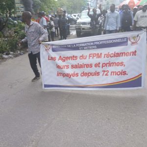 Kinshasa : plus de 72 mois d’impayés, les agents du ministère de la Formation professionnelle organisent un sit-in pacifique ce vendredi à l’OUA